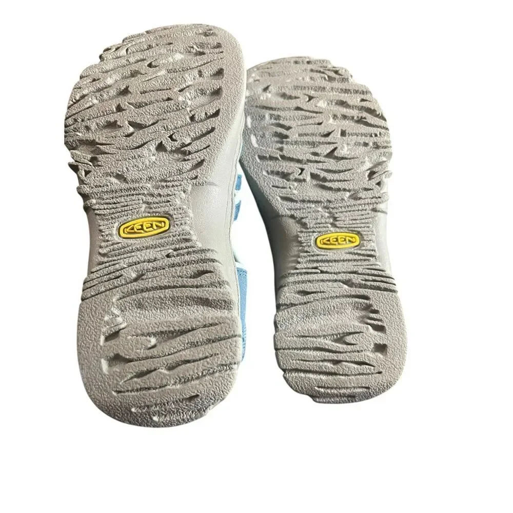 Keen Kids Blue  teal Yellow Whisper 2 Tone Footbed Hiking Sandals Size 1